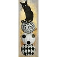 thumbnail image 2 of Sophie 6 11x24 Gold Ornate Wood Framed with Double Matting Museum Art Print Titled - Black Cat And Pumpkin Stack, 2 of 4