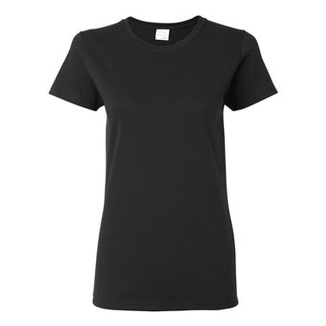Gildan Mujer 5.3 oz. Camiseta Missy Fit de algodón pesado G500L -NEGRO 3XL Gildan 5000L