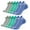 2Gray/2Blue/2Green, variant on Running Socks for Women & Men, 6 Pairs Performance Athletic Socks Anti Blister Cushioned Ankle Socks with Arch Support