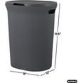thumbnail image 2 of Superio 40L Elegant Ribbed Plastic Laundry Hamper with Lid - Grey (2 Pack), 2 of 5