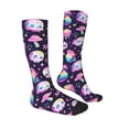 thumbnail image 3 of Fotbe Skull mushroom space print Women's Men's Novelty Crew Socks Cotton Socks Knee High Socks for Walking,Running,Nurses,Pregnancy, 3 of 8
