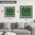 thumbnail image 5 of Green Geometric Wooden Wall Clock Silent Non Ticking, White Greek Key Design Burlap Modern Art Square Wall Clocks Battery Operated, Decor Clock for Home Office, Living Room, Kitchen, 12 Inch, 5 of 9