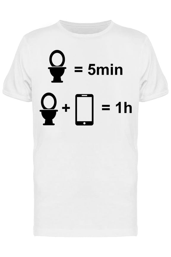 Meme About Toilet T-Shirt Men -Image by Shutterstock, Male Small