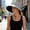 Gray, variant on Women Outdoor UV Protection Wide Brim Fishing Hat with Ponytail Hole Adjustable Windproof Sun Cap(Beige,One Size)