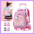 thumbnail image 2 of Sanrios-mochila escolar con ruedas para niños, morral de gran capacidad, impermeable, con ruedas, estilo Anime kawaii, para estudiantes, 2 of 2