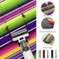 thumbnail image 5 of Area Rugs 2.7'x5', Mexican Style Carpet Runner Indoor Outdoor Rugs Home Decor Aesthetic, Colorful Mexico Stripes Purple Green Non Slip Mats Washable Accent Rug for Living Room Bedroom, 5 of 8