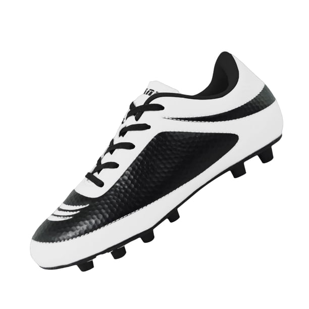 Botines de fútbol Vizari Infinity Firm Ground para niños, color blanco/negro