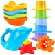 thumbnail image 2 of TECHNOK Juguetes de baño para bebés para niños pequeños - 12 piezas Arcoíris Tazas apilabl TECHNOK TECHNOK, 2 of 2