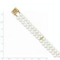 thumbnail image 3 of FB Jewels 14K Yellow Gold 5-6mm White Near Round FW Cultured Pearl 2-strand Bracelet, 3 of 3