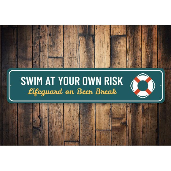 Flotation Device Novelty Decor, Metal Wall Sign - 4x18 Inches