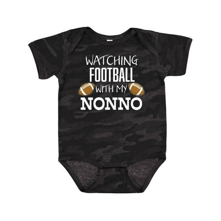 

Inktastic Watching Football with my Nonno Gift Baby Boy or Baby Girl Bodysuit