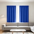 thumbnail image 2 of Lumxatz Blue Blackout Curtains for Bedroom 45 Inch Length 2 Panels Set, Soft Fabric Room Darkening Curtains for Living Room Window, Wide 38x Long 45 Inches, 2 of 2