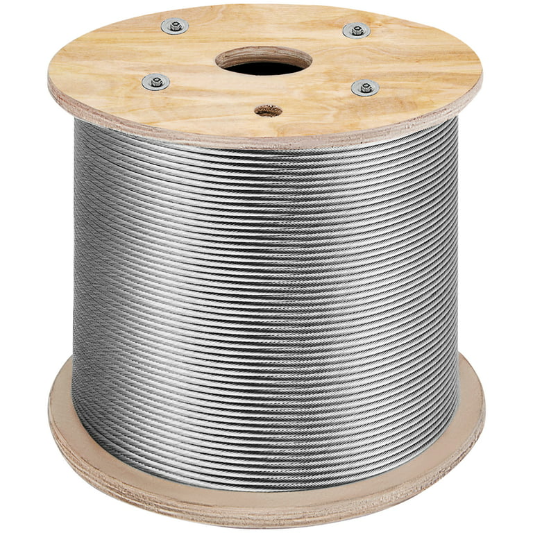 Bentism T316 1x19 Stainless Steel Cable 1/8 inch Cable Rail Wire Rope Aircraft Cable 500ft, Size: 500