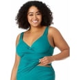 thumbnail image 3 of Anne Cole OCEAN GREEN Live In Color Twist Front Tankini Top, US 22W NWOT, 3 of 4