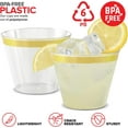 thumbnail image 3 of 9 oz Gold-Rim Disposable Plastic Cups (100 Pack) Elegant Tumblers Glasses for Parties, Weddings, Holidays, Dessert Tumbler, Bulk Drinking Cup for Fruit Punch, Cocktails, Wine, 3 of 8