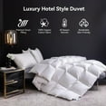 thumbnail image 2 of Goose Feather Down Fiber Comforter Twin Size,100% Organic Cotton Duvet Insert,All-Season Luxury Duvet Insert with Baffle Box Design, 700+Fill Power Hotel Collection Bedding Comforter, 2 of 7