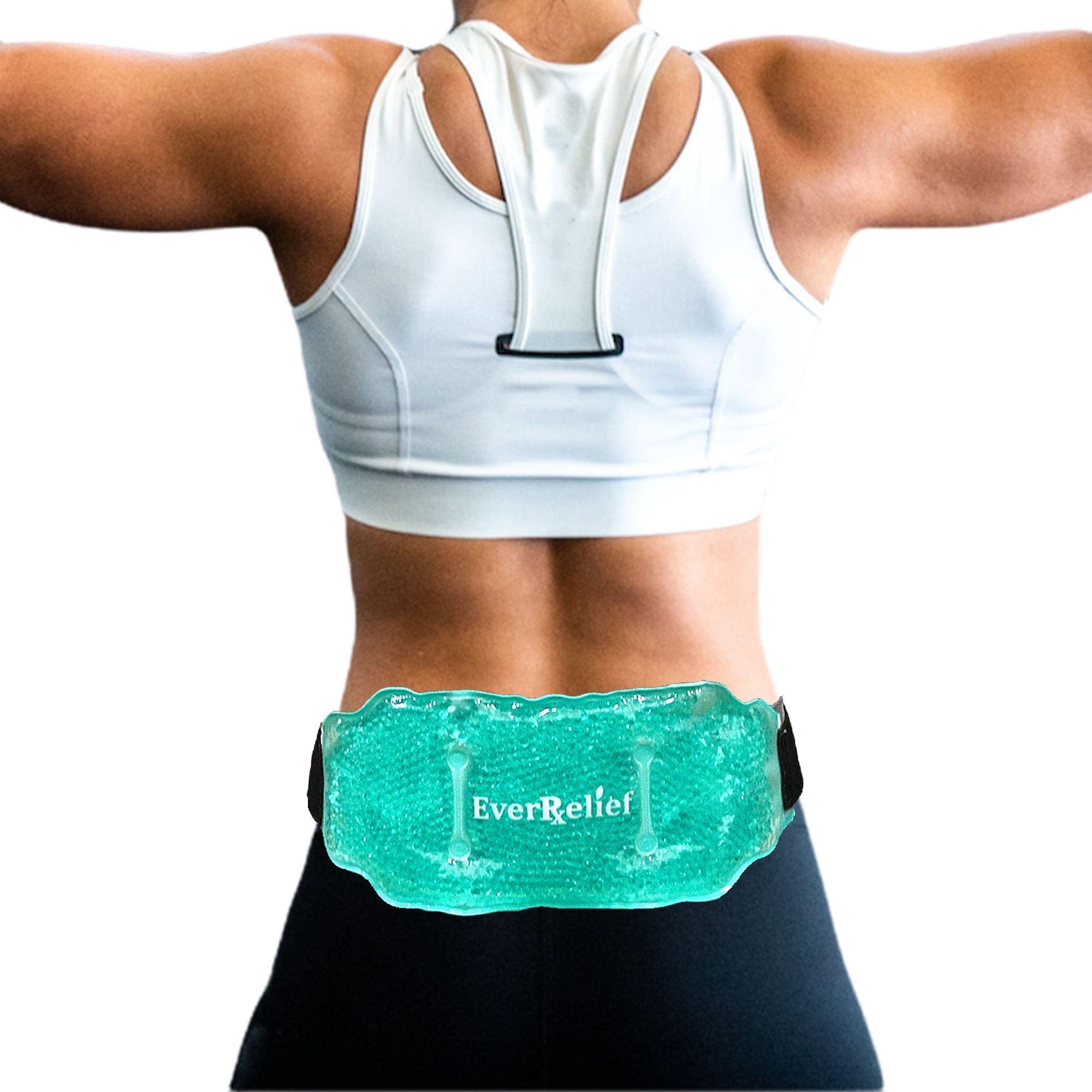 EverRelief Hot or Cold Gel Bead Therapy Wrap for Back Pain Relief (Large)