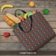 thumbnail image 5 of Easygdp Red And Orange On Blue Teal Bolsa Tote para Mujer, Bolso de Hombro para Trabajo, Playa, Viajes, Compras y Supermercado, 5 of 7