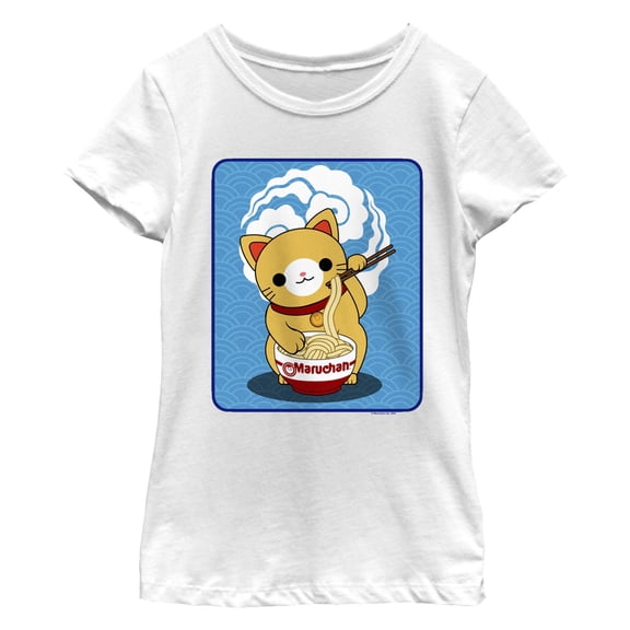 Girl's Maruchan Ramen Cat  Graphic T-Shirt