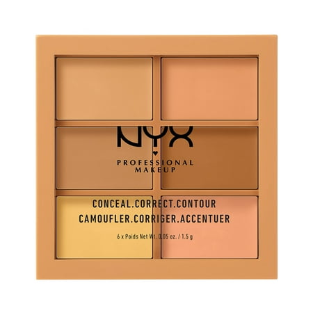 NYX Professional Makeup Conceal, Correct, Contour Palette, (Best Cream Concealer Palette)