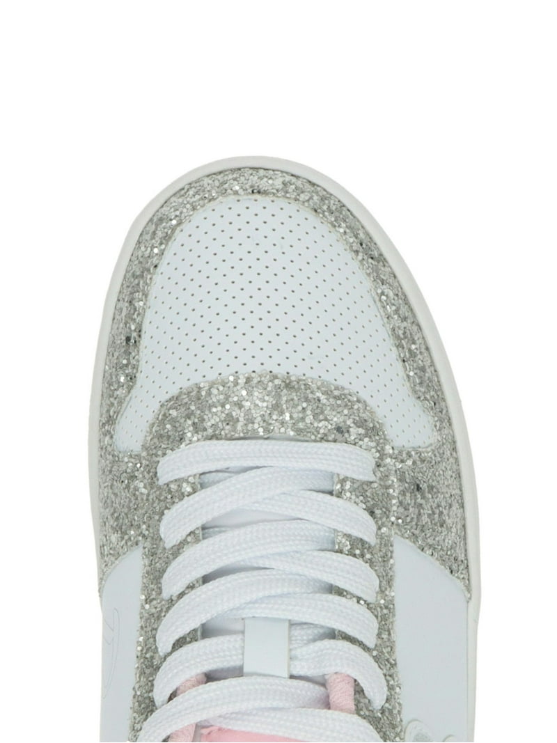 Barbie by Mattel Casual Women's White Court Sneaker, Dual Sizes