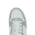 thumbnail image 6 of Barbie by Mattel Casual Women’s White Court Sneaker, Dual Sizes 6-11, Regular Width, 6 of 7