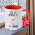 thumbnail image 4 of Funny Dental Anatomy Tooth & Nerve Chart Ceramic Mug - 11oz (350ml) Dentist Gift, Student Present, Christmas/Birthday/Nurse Appreciation Cup with Toothache Humor, Hand Wash Only Coffee Tea Cup, 4 of 9