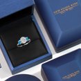 thumbnail image 4 of Gem Stone King 2.56 Cttw IGI Certified Lab Grown Diamond and Green Tourmaline in 925 Silver and 10K Yellow Gold Engagement Ring for Women | Center Diamond 1.5 Ct | D-E Color | VS1 Clarity | Size 8, 4 of 6