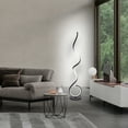 thumbnail image 6 of 53 Inch Spiral Floor Lamps Modern LED Floor Lamp for Bedroom 34W Dimmable Black Floor Lamp with Remote Control Contemporary Standing Lamp for Living Room Bedroom Kitchen Office, 6 of 6