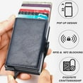 thumbnail image 5 of Card Holder, Men Credit Card Holder, Slim Card Case Front Pocket Anti-theft-RFID Auto Pop up Travel Thin Wallets for Men, 5 of 5