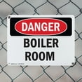 thumbnail image 5 of (2 Pack) Boiler Room OSHA Danger Sign 24 Inch X 18 Inch Indoor / Outdoor Rust-Free Aluminum Metal Signs for Workplace, Workshop, and Construction Site, Made in the USA, 5 of 8