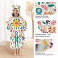 thumbnail image 3 of FORMRS Wearable Blanket Hoodie with Sleeves for Kids Cozy Flannel Sweatshirt, Abstract Floral, 3 of 7
