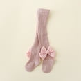 thumbnail image 3 of Inevnen Toddler Baby Girl Tights Summer Knit Leggings Elastic Band Bow Decor Tights Pantyhose Socks Stockings 0-2 Years, 3 of 5