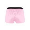 thumbnail image 3 of YEAHDOR Mens Satin Loose Fit Boxers Shiny Elastic Lounge Shorts Summer Vacation Beach Wear Pink XL, 3 of 7