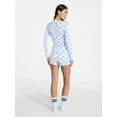 thumbnail image 3 of No Boundaries Giftable Henley Sleep Top and Shorts with Socks Set, 3-Piece, Women's XXS-3X, 3 of 6