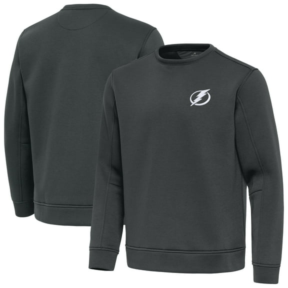 Men's Antigua Pewter Tampa Bay Lightning Relevant Lightweight Pullover Sweatshirt