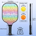 thumbnail image 4 of Pickleball Paddles Set,Pioneer Flower Floral Print Pattern Fiberglass Surface Pickleball Racket Set with 2 Indoor Outdoor Pickleball Balls and Pickleball Bag,Pickle-ball Equipment, 4 of 6