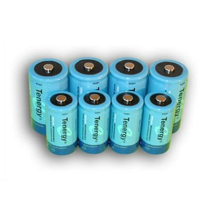 Tenergy High Capacity NiMH Rechargeable Battery Package: 4 C 5000 mAh + 4 D 10000 mAh + FREE SHIPPING!