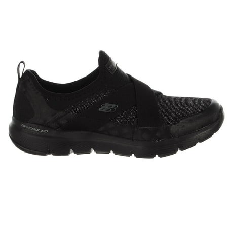 Skechers Flex Appeal 3.0-Finest Hour  Sneaker - Black/Black - Womens - (Best Shoes For Long Hours On Your Feet)