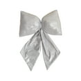 thumbnail image 2 of sruoe Christmas Bows, Christmas Tree Decorations, Christmas Tree Bows and Ribbons, Indoor Outdoor Tree Decoration, Hanging Christmas Bows for Wreaths, Tree Gift Present Decoration, Silver, 2 of 6