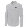 thumbnail image 2 of Men's Antigua Gray Arkansas Razorbacks Porter Woven Tri-Blend Long Sleeve Button-Down Shirt, 2 of 3