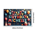 thumbnail image 2 of Colorful Design Birthday Banner Balloon Decoration Happy Birthday Banner Party Decoration for Birthday Party Kids Celebration Event, 2 of 7