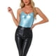 thumbnail image 1 of CAMISETA METÁLICA SIN MANGAS DE MUJER INSPIRE CHIC CON TIRANTES DE ESPAGUETI Y ESPALDA DESCUBIERTA EN AZUL BRILLANTE, 1 of 6