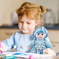 thumbnail image 4 of Linda muñeca de juguete para niña de 13 pulgadas con elegante vestido de noche para niños y niñas (azul) Tmvgtek libre de BPA, 4 of 7
