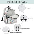 thumbnail image 4 of Multicolor Cat and Moon White Pattern Cute School Backpack Bag for School with Padded Back and Adjustable Shoulder Straps 15.25"x11.5"x5.25", 4 of 4