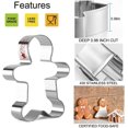thumbnail image 2 of Gingerbread Man Cutters Set 3 Pack Stainless Steel Cookie Cutter Biscuit Cutter Shapes for Christmas Cake Decorating, Pastry, 2 of 7