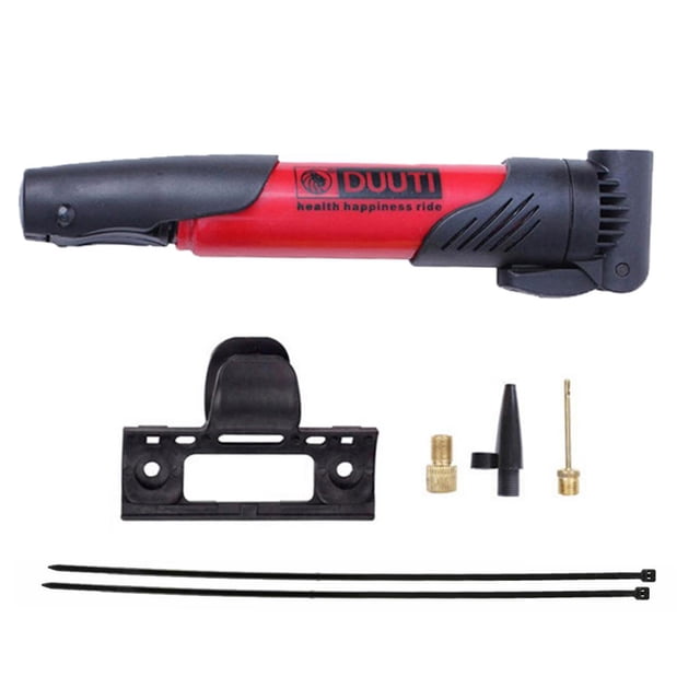 koolsoo Mini Bike Pump Presta Valve Tire Inflator Pump Nozzle Adapter - Red
