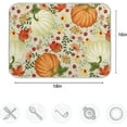 thumbnail image 4 of GZHJMY Vintage Retro Pumpkin Floral Autumn Absorbent Dish Drying Mat Microfiber Large Kitchen Countertop Table Protector Multi-Purpose Counter Rack Sink Drainer Pad (16” x 18”), 4 of 6