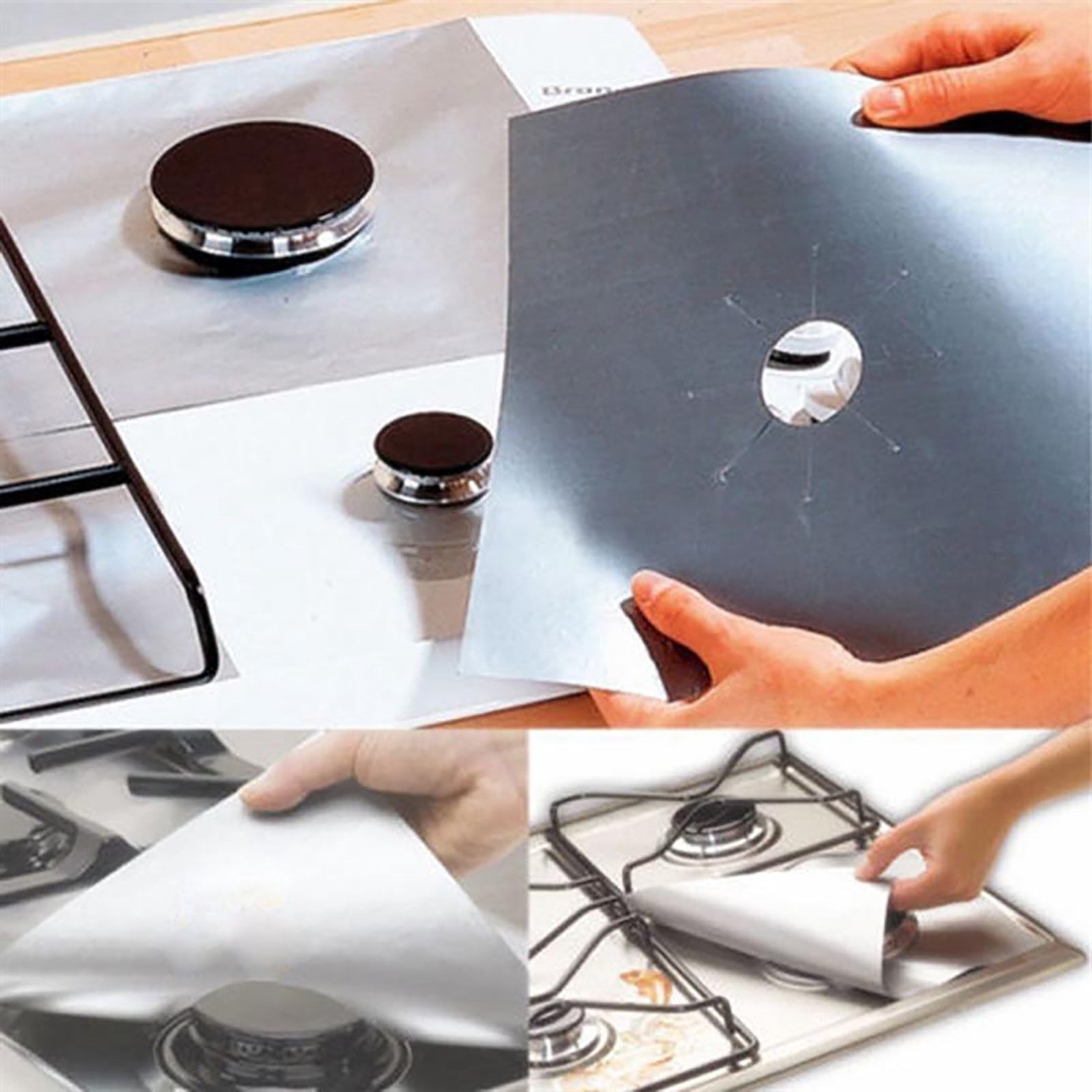OUSITAID 6Pcs Gas Stove Mats High Temperature Resistant Kitchen Cooker Protection Pads