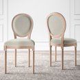 thumbnail image 3 of BELLEZE Farmhouse Dining Chairs Set of 4, Upholstered Chair Elegant Kitchen Chairs with Round Back and Solid Wood Legs, Accent Side Chairs for Kitchen/Living Room/Bedroom (Aubree - Beige), 3 of 7